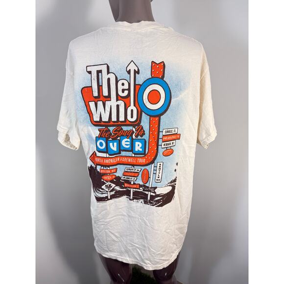 The WHO The Song is Over Retro Sign T Shirt Defect NWOT - Picture 6 of 8